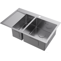 Кухонная мойка Omoikiri Akisame 78-2-R-IN нерж. сталь/нержавеющая сталь