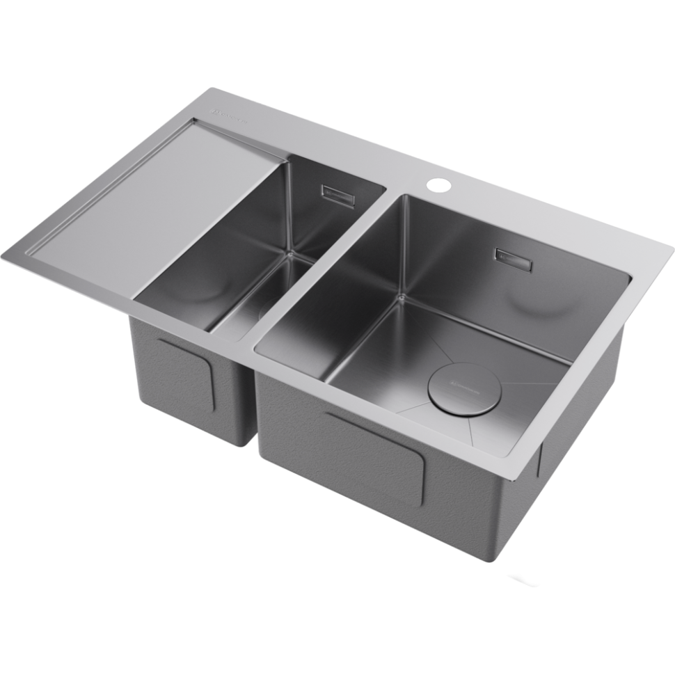 Кухонная мойка Omoikiri Akisame 78-2-R-IN нерж. сталь/нержавеющая сталь