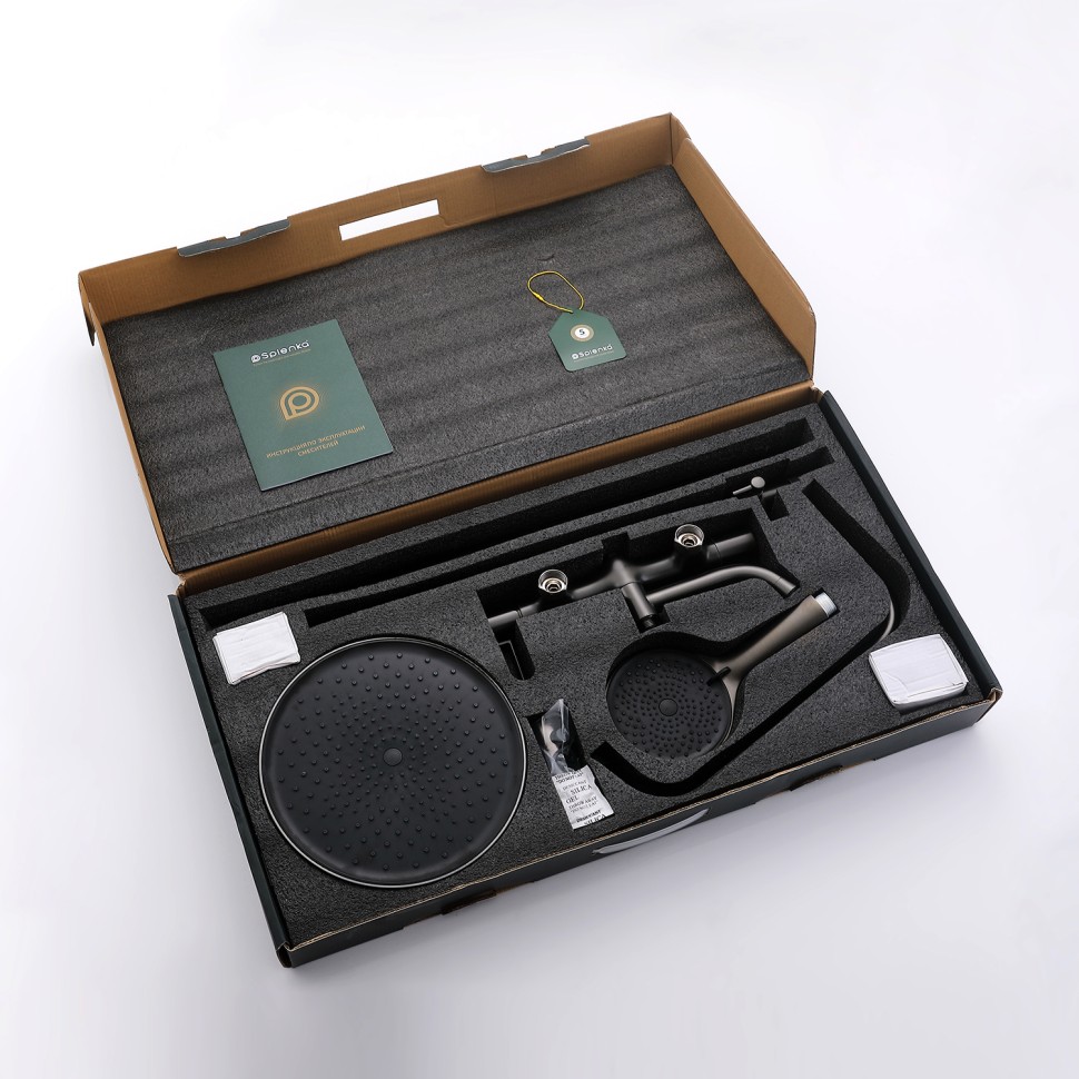 Душевая система Splenka для ванны и душа S03.24.09 Графит