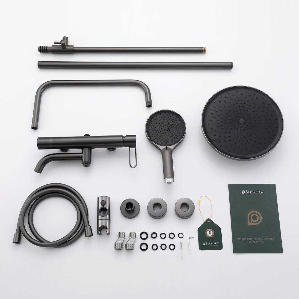 Душевая система Splenka для ванны и душа S03.24.09 Графит