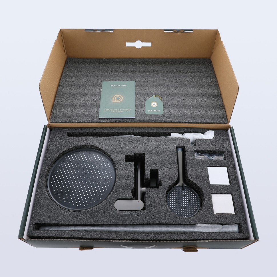 Душевая система Splenka для ванны и душа S41.24.09 Графит