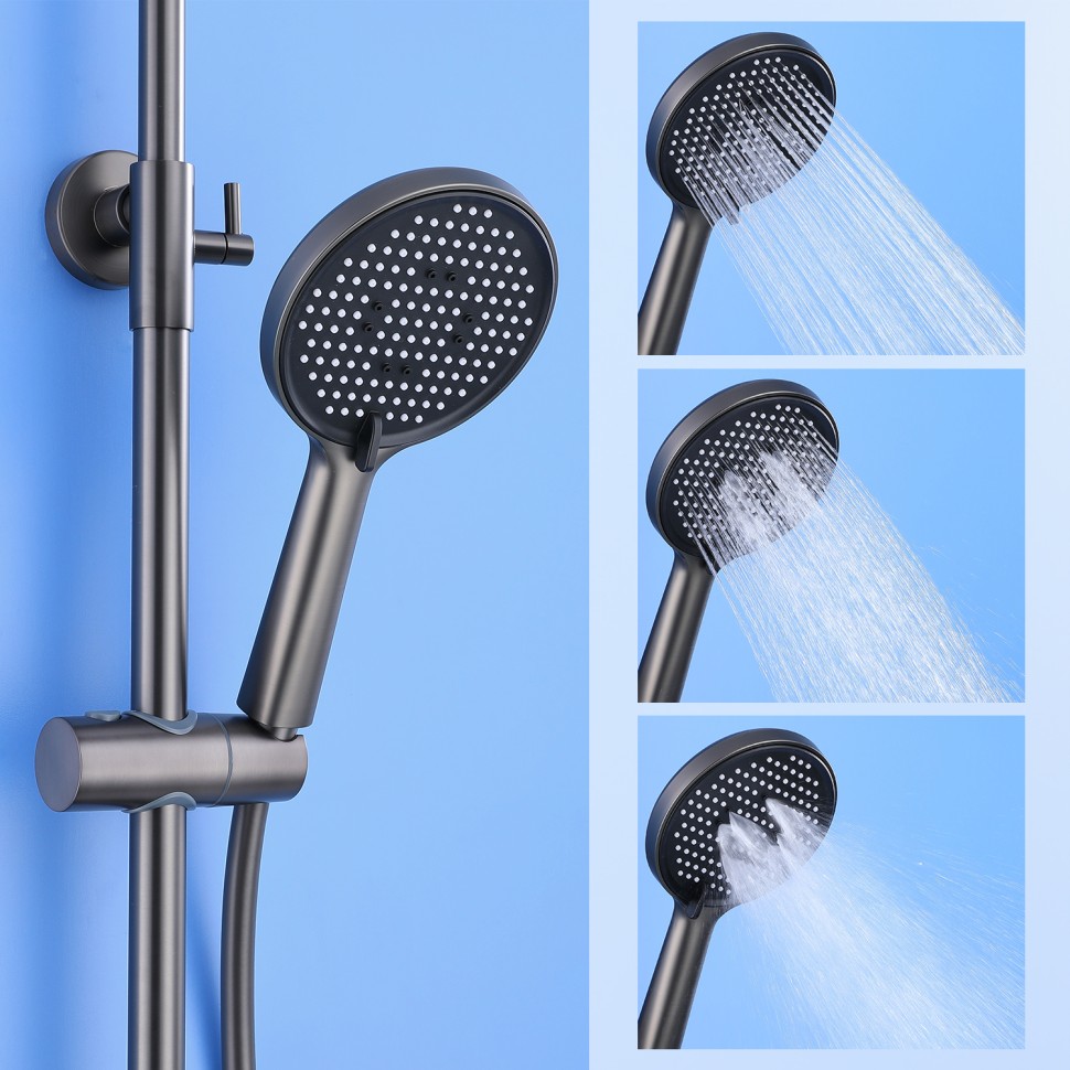 Душевая система Splenka для ванны и душа S41.24.09 Графит