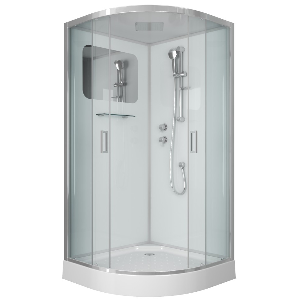 Душевая кабина Niagara Premium NG-6001-01 (90х90х210) низкий поддон(16 см),стекло прозрачное,4 места