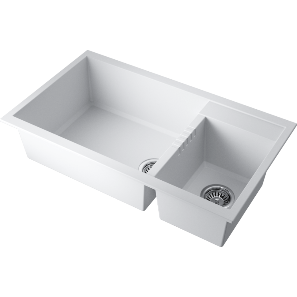 Кухонная мойка Omoikiri Tedori 86-2-LB-WH Tetogranit/белый