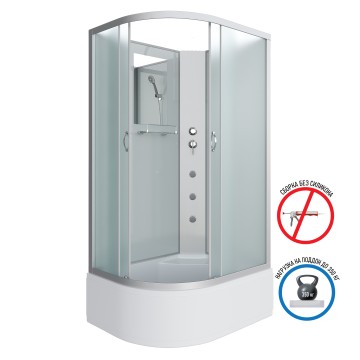 Душевая кабина Niagara Classic NG-2310-14RBKG (120х80х200) высокий поддон(40см),стекло матовое,4 места