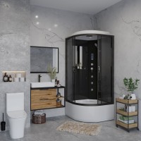 Душевая кабина Niagara Classic NG-6508-14F (90х90х215) высокий поддон(40см),черный,стекло тонированное,4 места