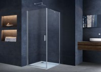 Душевой уголок Альфа (Alpha) VSR-3ALP9095CL, 950*900, хром, стекло прозрачное