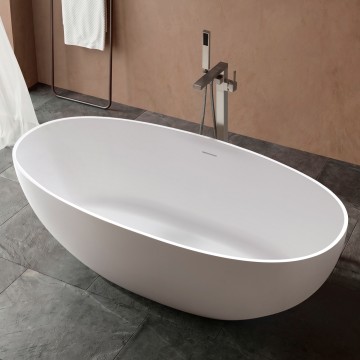 Ванна Солид Серфейс (Solid Surface) Vincea VBT-4S06-1800MW, 1800*800*560, белый матовый, щелевой перелив