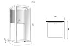 Душевая кабина Grossman Alba GR126 (90x100x225) дверь распашная,3 места