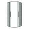 Душевое ограждение Grossman Cosmo 301.K33.02.9090.10.02 (90х90х195) четверть круга,раздвижная,хром,стекло шиншилла, 1 место