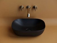 Умывальник чаша накладная прямоугольная (цвет Черный Матовый) Element 455x325x135мм