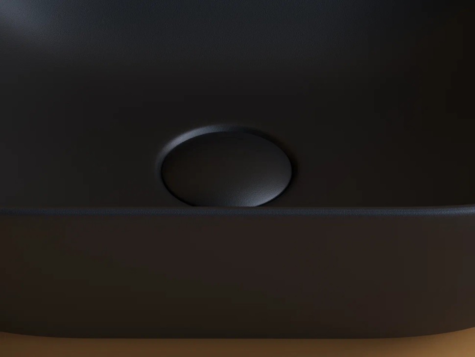 Умывальник чаша накладная прямоугольная (цвет Черный Матовый) Element 455x325x135мм