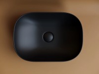 Умывальник чаша накладная прямоугольная (цвет Черный Матовый) Element 455x325x135мм