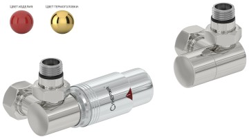 Автоматический терморегулятор 3D левый (G 1/2" НР х G 3/4" НГ)