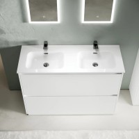 Тумба под раковину SANCOS Libra Floor напольная, 1190х450х840, c двумя ящиками оснащенными доводчиками, белый глянец , арт. LB120F-2W