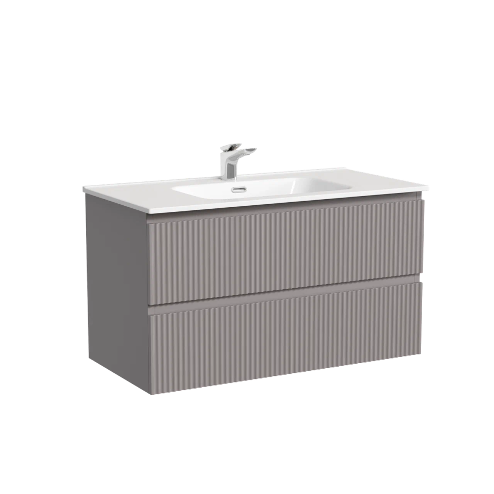 Тумба подвесная SANCOS Snob R 890х445х500, c двумя ящиками оснащенными доводчиками, Doha Soft, арт.SNR90SM