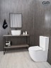 Раковина Gid N9302wg 51220 накладная белая матовая / белая графит 45x32x22