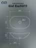 Раковина Gid Bm9811 53337 накладная черная матовая 61x37x15