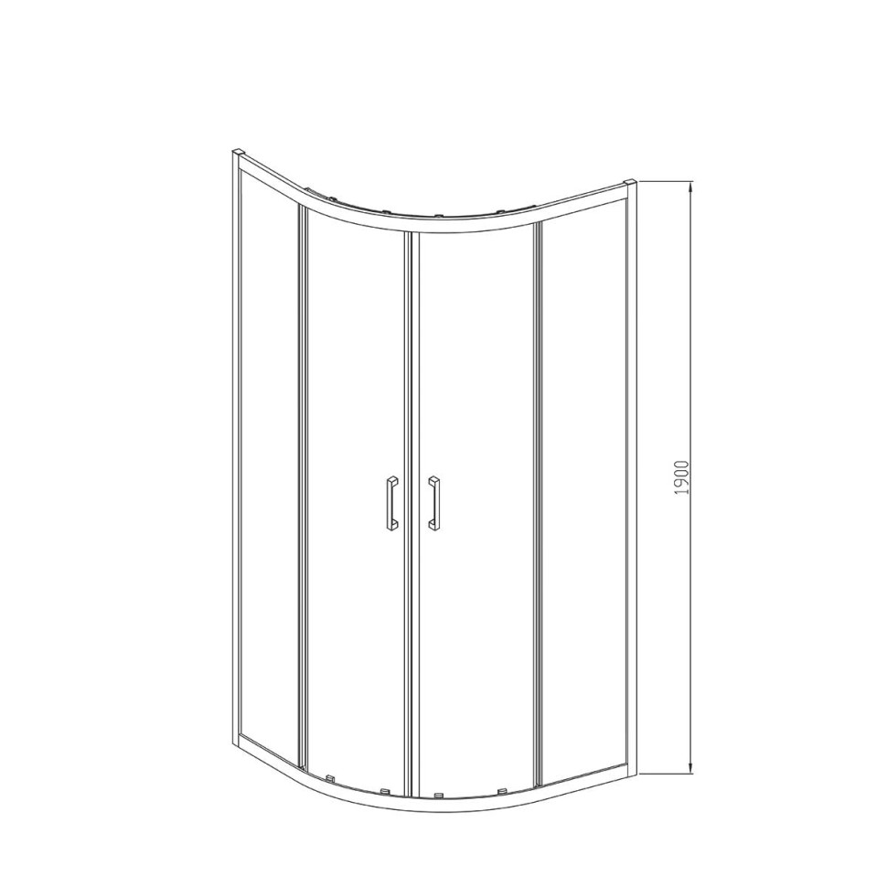 Душевой уголок Alpha VSQ-3AL900CLB, 900*900, черный, стекло прозрачное