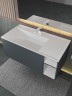 Раковина для ванной полувстраиваемая Uperwood Lotus 100 см, прямоугольная, белая матовая