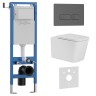 Комплект 3в1 IBERICA BLANCA инсталляция SILENCIO MINI, унитаз TOLEDO ALTO белый, кнопка смыва ESTI-R серый матовый (IB.001M.TLA.231.218)