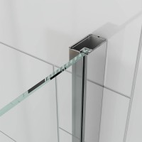 Боковая панель Veconi Ottimo SP CH, 1000х1900 хром, стекло прозрачное