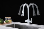 Смеситель для кухни Lange, белый матовый, La214212-431(WH), Paulmark