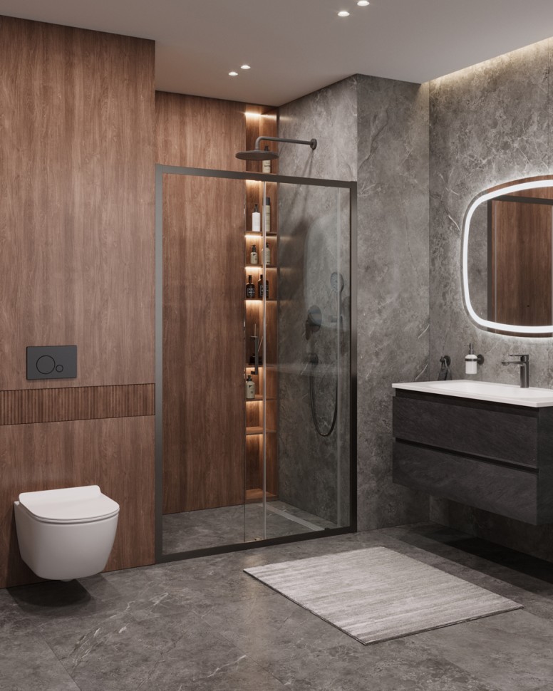 Душевая дверь CEZARES MOLVENO-BF-1-150-C-GM-IV