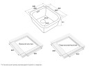 Мойка VELLO 44 UNI, нерж. сталь, VE44-GM, вороненая сталь, 440х440мм, Paulmark