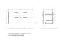 База под раковину подвесная BelBagno MARINO-H60-1200-2C-SO-RN-P