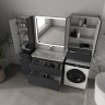 Тумба напольная STYLELINE "Атлантика 90", Люкс Плюс графит под раковину Атлантик 90