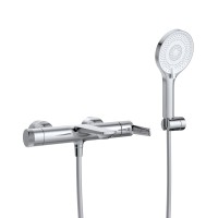 Смеситель для ванны и душа в комплекте с ручным душем, шлангом и держателем CEZARES LUX-VD-01