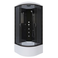Душевая кабина Niagara Classic NG-6508-14G (90х90х215) высокий поддон(40см),черный,стекло тонированное,4 места