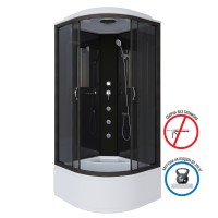 Душевая кабина Niagara Classic NG-6508-14G (90х90х215) высокий поддон(40см),черный,стекло тонированное,4 места