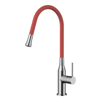 Смеситель для кухни Omoikiri Yatomi-BN-R латунь/нержавеющая сталь/красный