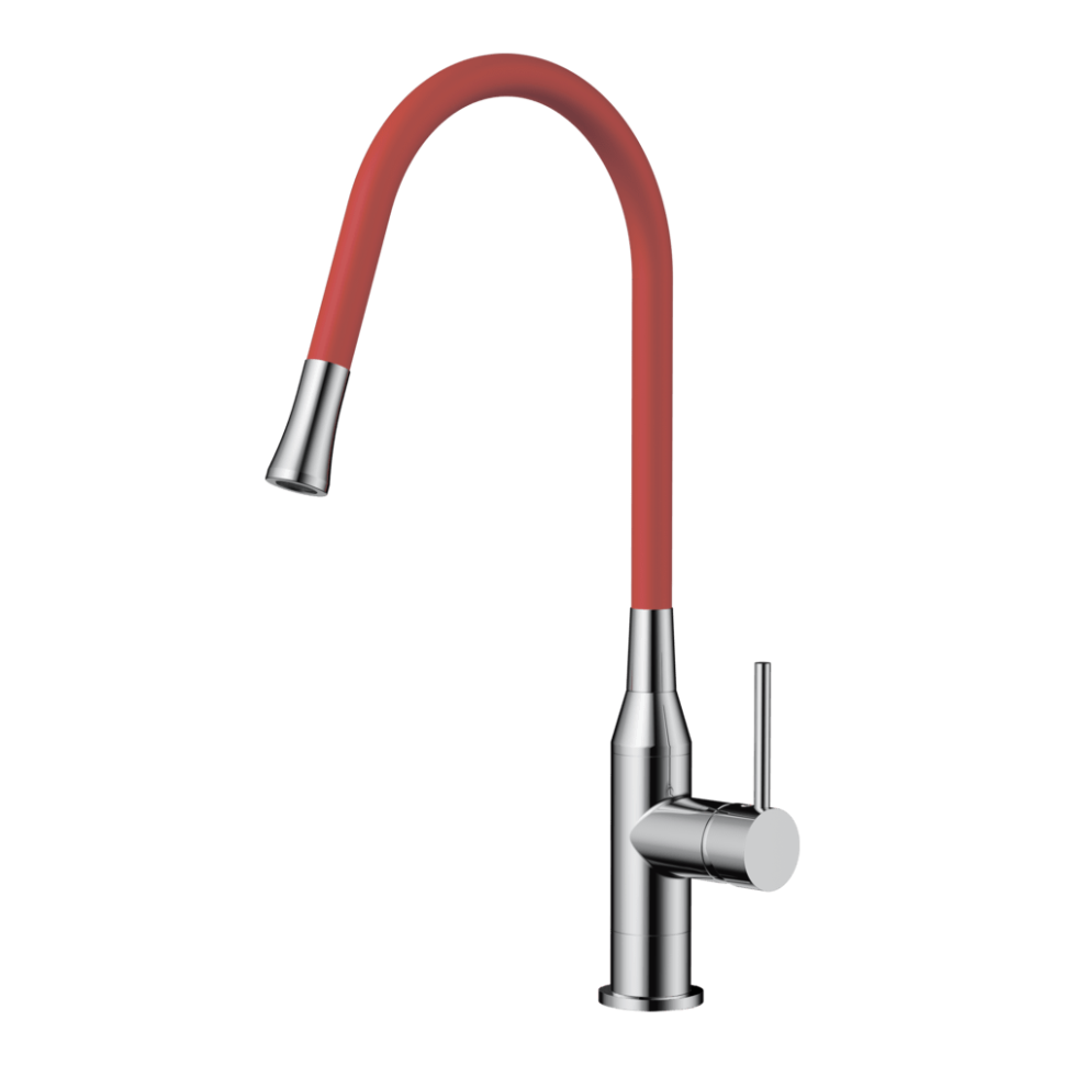 Смеситель для кухни Omoikiri Yatomi-BN-R латунь/нержавеющая сталь/красный