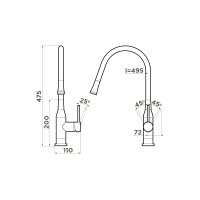 Смеситель для кухни Omoikiri Yatomi-BN-R латунь/нержавеющая сталь/красный