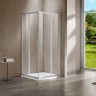Душевой уголок Garda VSS-1G8011CLBN, 1100*800, брашированный никель, стекло прозрачное
