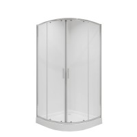 Душевое ограждение Niagara Nova NG-6686-08 (80х80х195) четверть круга,хром,двери раздвижные,стекло прозрачное,1 место