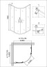 Душевое ограждение Niagara Nova NG-6686-08 (80х80х195) четверть круга,хром,двери раздвижные,стекло прозрачное,1 место