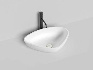 Раковина накладная GLORIA 06 покраска по RAL полностью 560х390х165 S-Stone Матовое