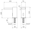 Смеситель для раковины GRB COLLECTIVITIES 00390702 электронный, 2 типа питания 220В/батареи, черный матовый