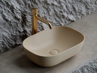 Умывальник чаша накладная прямоугольная (цвет Капучино Матовый) Element 455x325x135мм