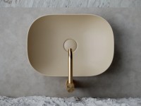 Умывальник чаша накладная прямоугольная (цвет Капучино Матовый) Element 455x325x135мм