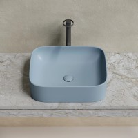 Умывальник чаша накладная прямоугольная (цвет Серо-x