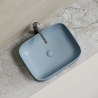 Умывальник чаша накладная прямоугольная (цвет Серо-x