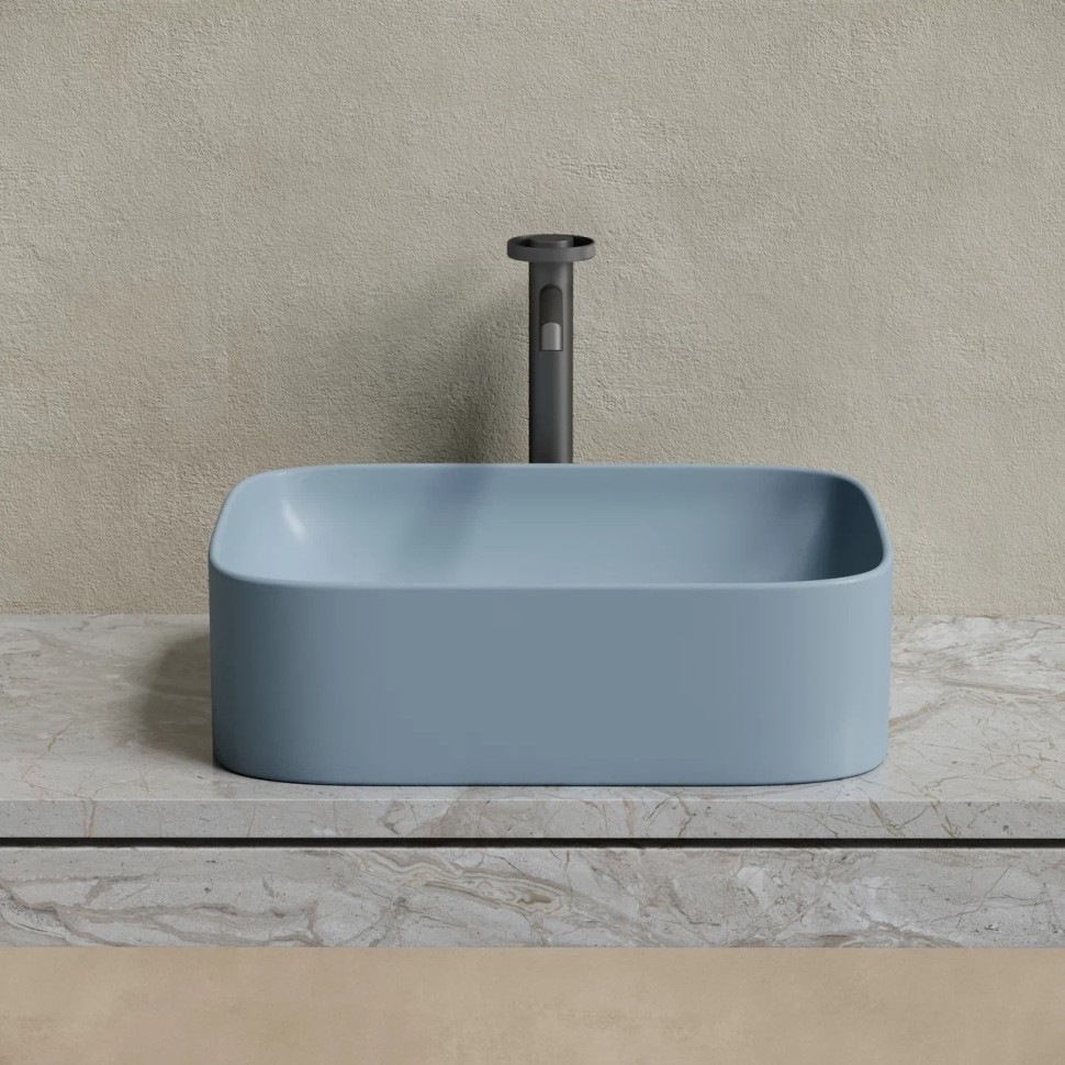 Умывальник чаша накладная прямоугольная (цвет Серо-x