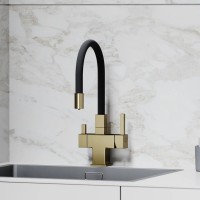 Смеситель для кухни SANCOS Arno с возможностью подключения фильтра для воды, цвет брашированное золото, PVD покрытие, арт. SC4005BG