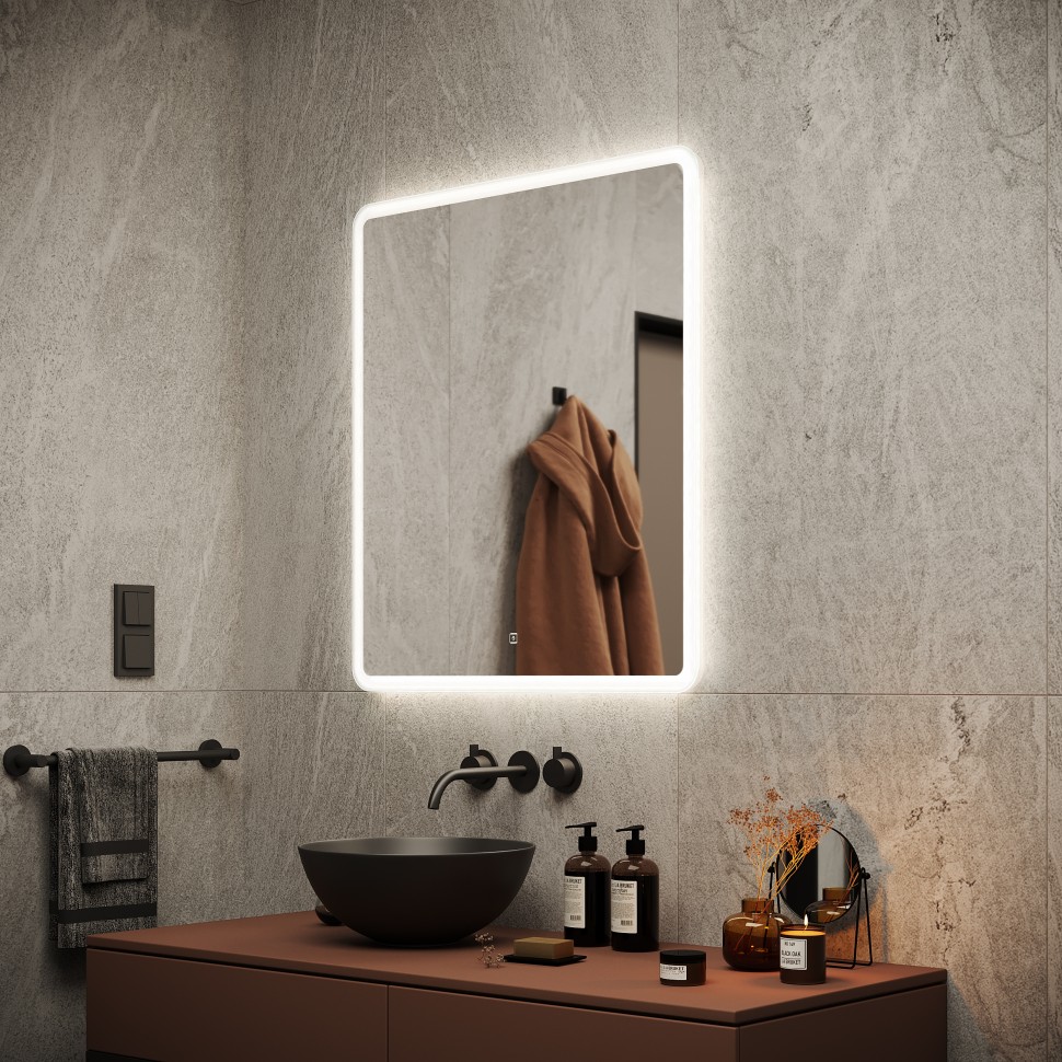 Зеркало для ванной комнаты SANCOS Arcadia 700х800 с подсветкой, арт. AR700