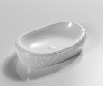 Раковина Gid 777s 51222 накладная белая 60x39x13.5